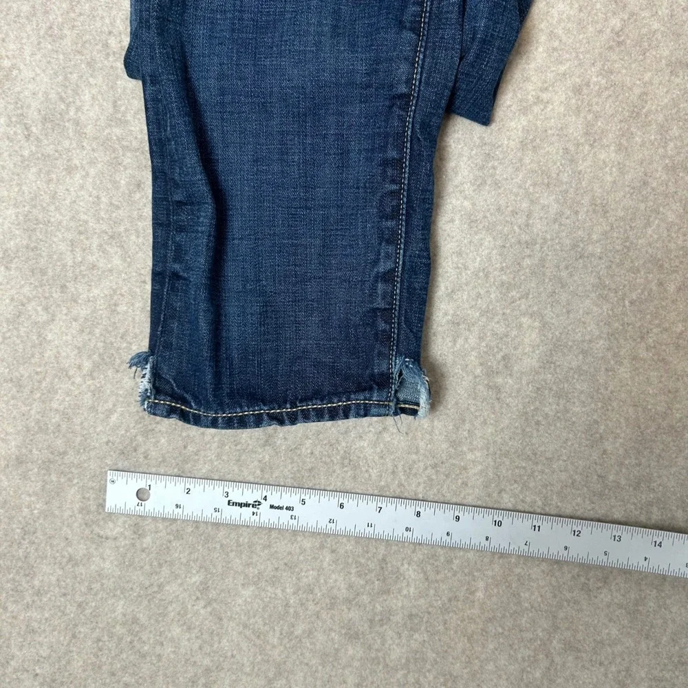 Levi's 508 Regular Taper Jeans Mens 34x32 Dark‎ Wash Blue Distressed Denim